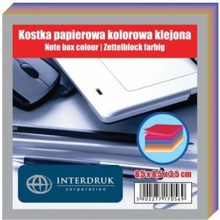 KOSTKA PAPIEROWA 85x85x35mm KLEJONA KOLOR