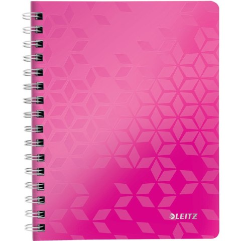 Kołonotatnik Leitz Wow A5/80k kratka różowy