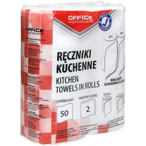 Ręczniki w rolce Office Products 9.25m 2w celuloza białe (2)