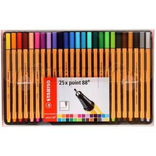 CIENKOPISY STABILO POINT 88 25 KOLORÓW