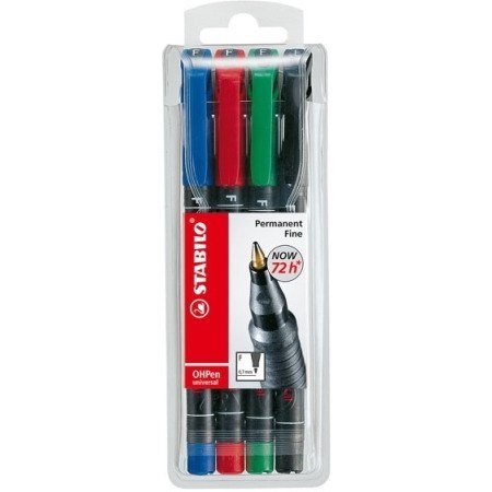 FOLIOPIS STABILO OHPEN UNIVERSAL 0,7mm 4 KOLORY
