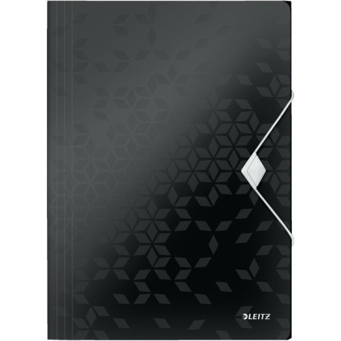 Teczka PP z gumką Leitz Wow A4/15mm czarna