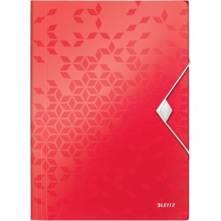 Teczka PP z gumką Leitz Wow A4/15mm czerwona