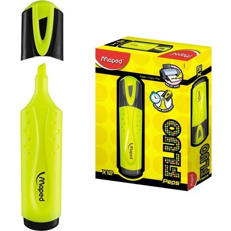 ZAKREŚLACZ MAPED FLUO PEPS ŻÓŁTY