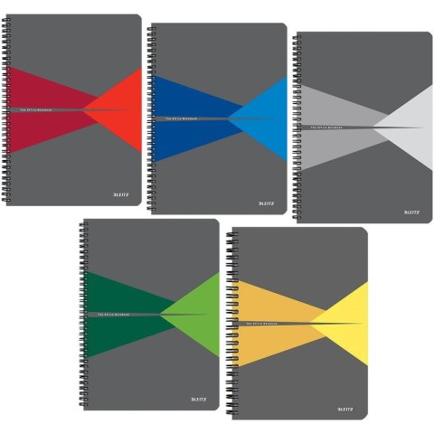 KOŁONOTATNIK LEITZ OFFICE A4/90K KRATKA SZARY