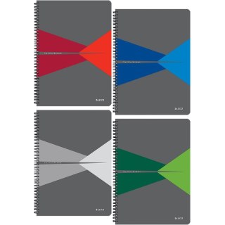 KOŁONOTATNIK LEITZ OFFICE A4/90K KRATKA SZARY