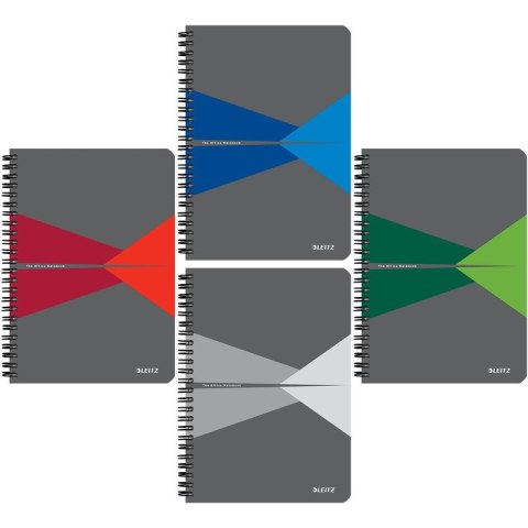 KOŁONOTATNIK LEITZ OFFICE A5/90K KRATKA CZERWONY