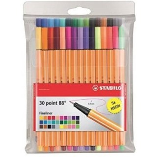 CIENKOPISY STABILO POINT 88 30 KOLORÓW