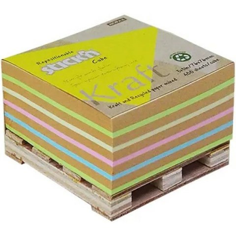 Karteczki Stick'n 76x76mm Kraft 5 kolorów (400)