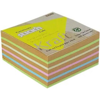 Karteczki Stick'n 76x76mm Kraft 5 kolorów (400)