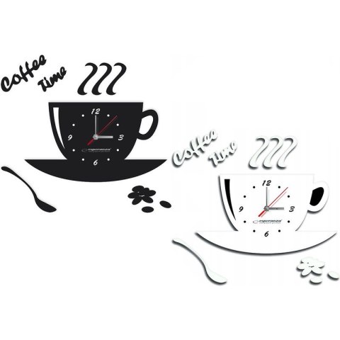 ZEGAR ŚCIENNY ESPERANZA FLORENCE 3D CZARNY