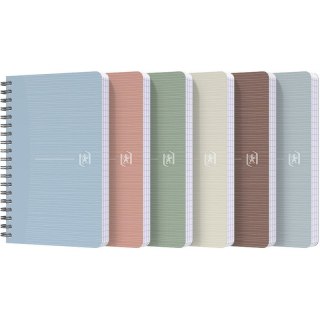 Kołozeszyt Oxford My Rec'Up 9x14cm/90k kratka mix kolorów