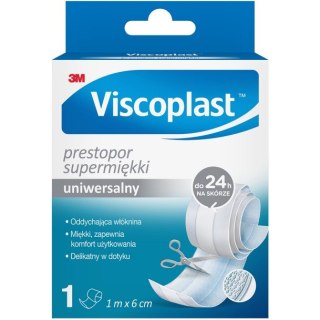 Plaster Viscoplast Prestopor 6cmx1m supermiękki