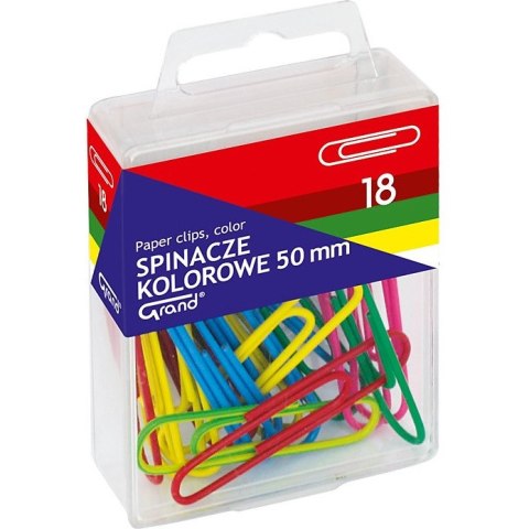 Spinacze biurowe Grand 50mm okrągłe kolorowe (18)