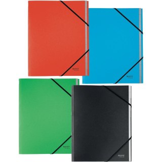 Teczka PP z gumką Leitz Recycle A4 12 przekładek czarna