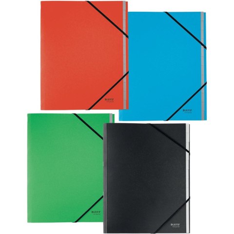 Teczka PP z gumką Leitz Recycle A4 12 przekładek czarna