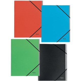 Teczka PP z gumką Leitz Recycle A4 6 przekładek czerwona