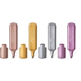 Zakreślacz Faber-Castell 1546 metaliczny różowy