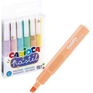 Zakreślacze Carioca Pastel 4 kolory