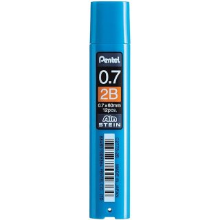 Grafity do ołówków Pentel Ain Stein 0.7mm 2B (12)