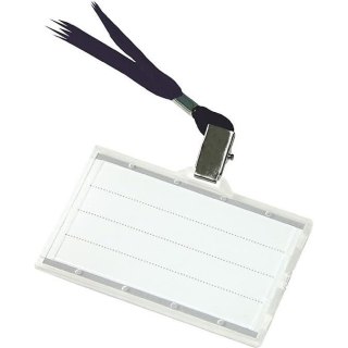 Identyfikator Donau 56x90mm PCV z taśmš czarnš