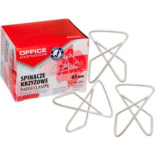Spinacze krzyżowe OFFICE PRODUCTS, 65mm, 12szt., s