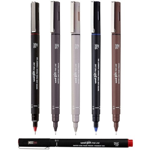 Cienkopis kreślarski Uni Pin-200 0.1mm jasnoszary