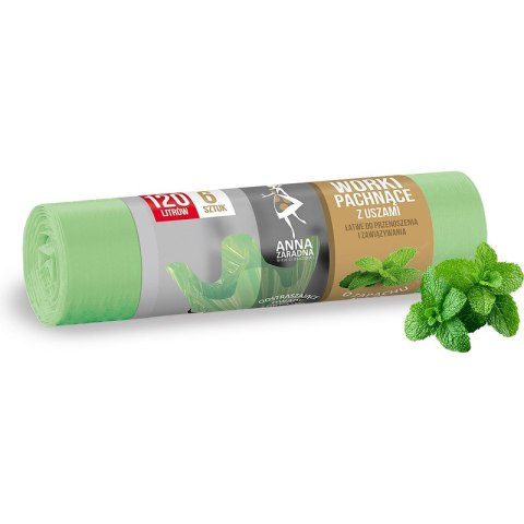 Worki na śmieci Anna Zaradna 120L HDLD z uszami mi