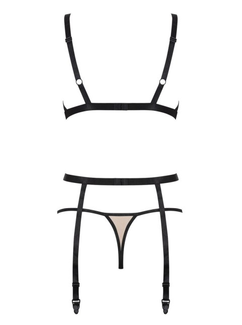 Komplet Nudelia 3-częściowy Beżowo-czarny