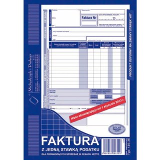 FAKTURA (1 STAWKA VAT) A5 (O+1K)
