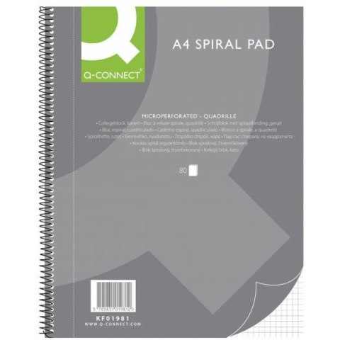 Kołonotatnik Q-Connect A4/80k kratka