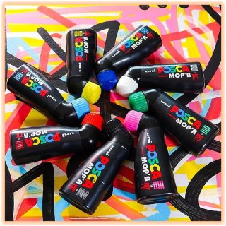 Marker z farbą plakatową Uni POSCA PCM-22 czerwony