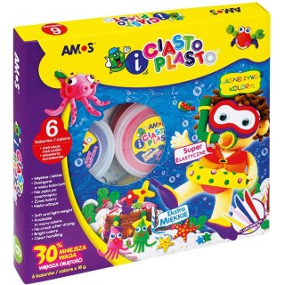 CIASTO-PLASTO AMOS 18g*6 KOLORÓW + AKCESORIA