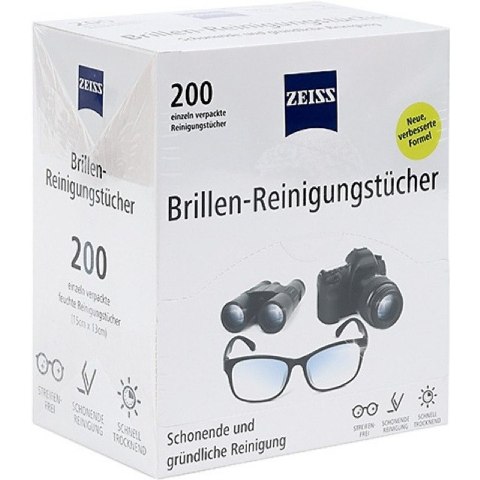 Chusteczki do okularów i wyświetlaczy Zeiss białe (200)