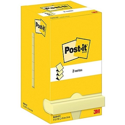 Karteczki Post-it Z-Notes 76x76mm (R330-CY) żółte (12x100)