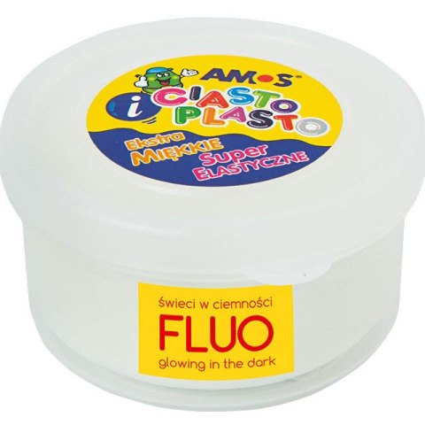 Masa plastyczna Amos Ciasto-Plasto 30g fluo biała