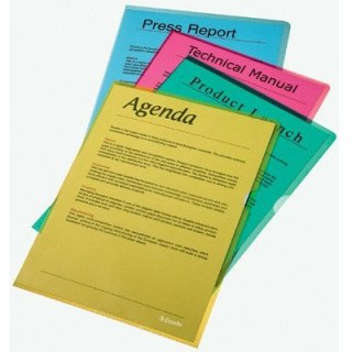 OFERTÓWKI ESSELTE "L" A4/115µm GROSZKOWE CZERWONE (25)