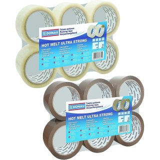 Taśma pakowa DONAU Hot-Melt , 48mm, 66m, 50mikr.,