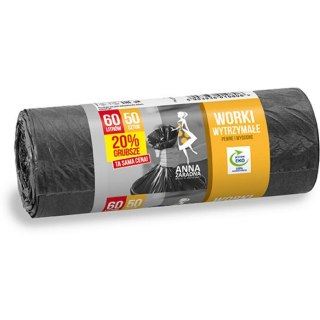 WORKI NA ŚMIECI 60L HDPE CZARNE (50)