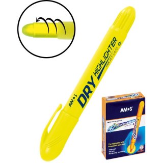 Zakreślacz w sztyfcie Amos Dry żółty