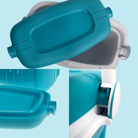 Lodówka turystyczna 20L KAMAI ICEBERG na wkłady mrożące, turkusowa z białą rączką Lodówka turystyczna 20L KAMAI ICEBERG na wkłady mrożące, turkusowa z białą rączką