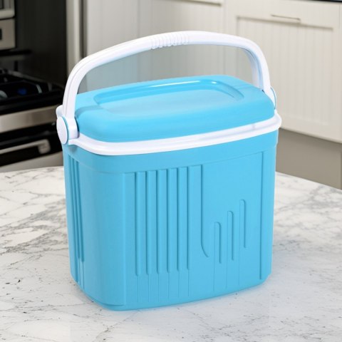 Lodówka turystyczna 20L KAMAI ICEBERG na wkłady mrożące, turkusowa z białą rączką Lodówka turystyczna 20L KAMAI ICEBERG na wkłady mrożące, turkusowa z białą rączką