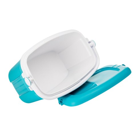 Lodówka turystyczna 20L KAMAI ICEBERG na wkłady mrożące, turkusowa z białą rączką Lodówka turystyczna 20L KAMAI ICEBERG na wkłady mrożące, turkusowa z białą rączką