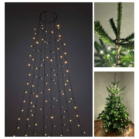 Kurtyna świetlna 160 lampek LED na choinkę Kurtyna świetlna 160 lampek LED na choinkę